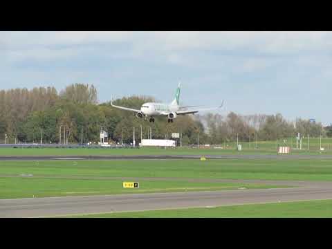 transavia 737 landing rotterdam/zestienhoven