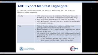 NEI Webinar | June 5, 2014 - Exports in ACE