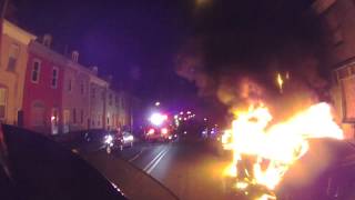 preview picture of video 'Car Fire in 1100 blk Chestnut St, Reading, PA, 5/28/13'