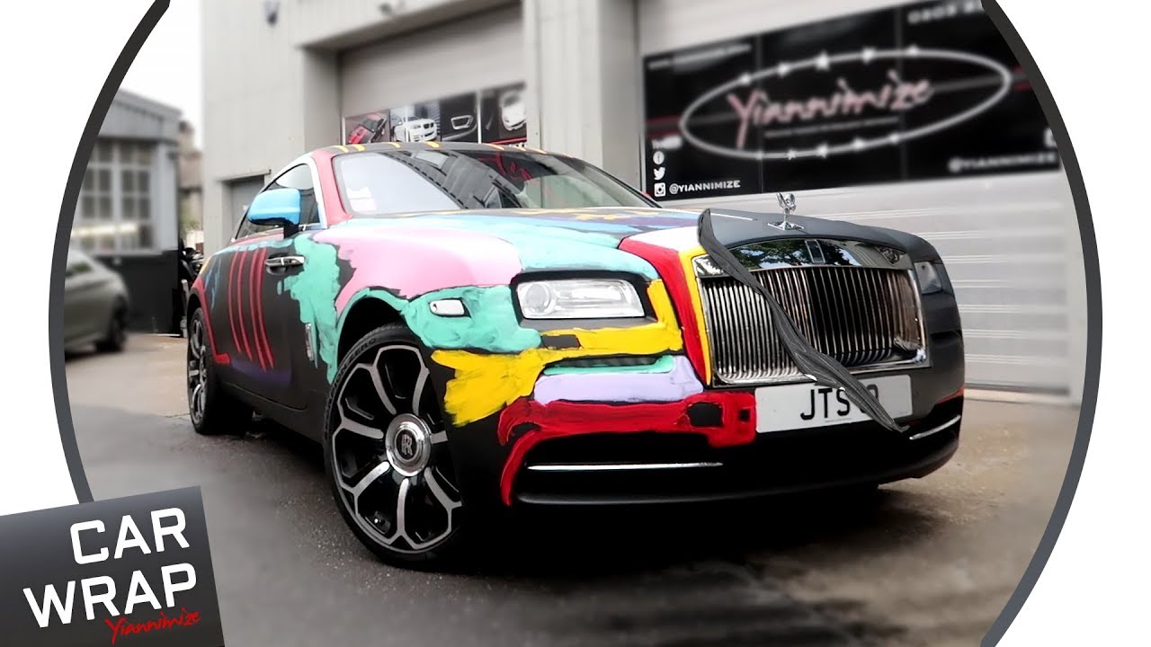 Street Art Rolls Royce Wraith wrapped Gunmetal Grey