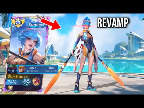 FANNY NEW REVAMP SKIN SUMMER GAMEPLAY SOLO RANKGAME⚡️- MLBB
