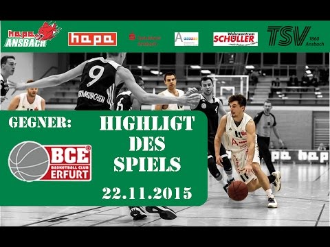hapa Ansbach Piranhas VS BC Erfurt Highlights - Saison 15/16