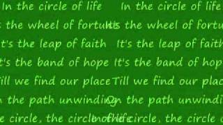 Circle of Life - Disney Channel Stars Lyrics