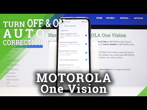 How to Activate Auto-Correction in Motorola One Vision -  Text Replacement Feature