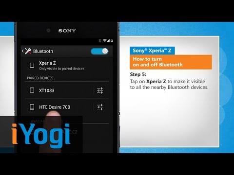 How to turn on and off Bluetooth in Sony® Xperia™ Z :Tutorial