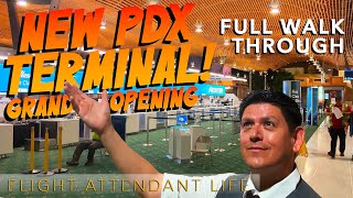 NEW PDX Airport - 2024 Terminal Full Walk Through On Opening Day!