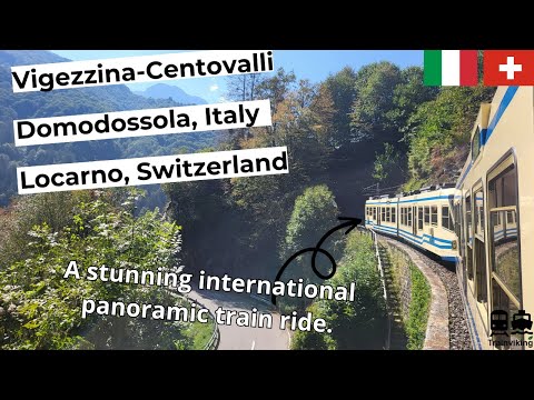 Domodossola, Italy - Locarno, Switzerland - Ferrovia Vigezzina Centovalli FART railway in the Alps