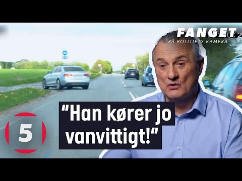 Vanvidsbillist på landevej! | Fanget På Politiets Kamera | Kanal 5 Danmark