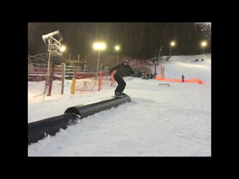 Ouch! Dummy Snowboarding with broken ankle !!! 2017