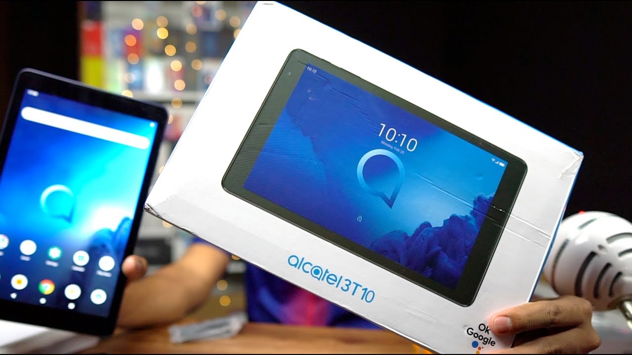 Alcatel 3T 10 Budget Android Tablet Unboxing, Feature Overview - Rs  6999 for VoLTE, 2GB RAM