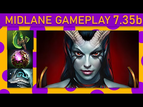 ⭐Queen of Pain 15+ Kills! Mid Gameplay 7.35b - Dota 2 Top MMR