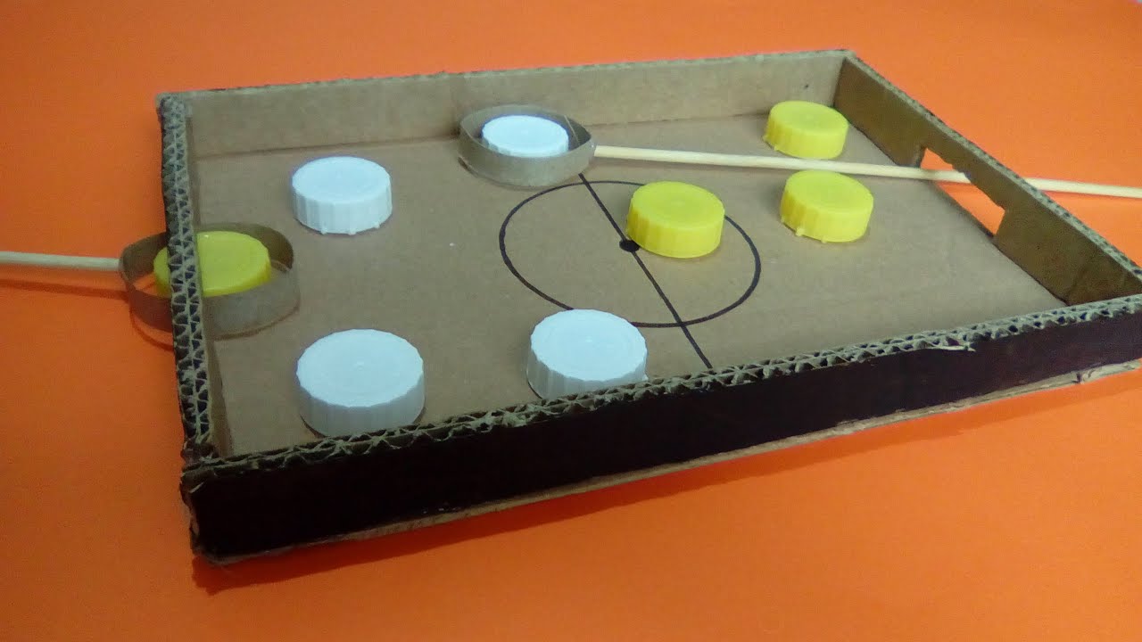 Como fazer e jogar jogo de tabuleiro muito fácil | jogos feitos de papelão e materiais recicláveis