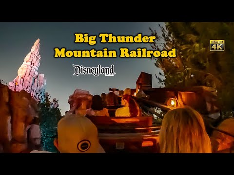 Big Thunder Mountain Railroad at Night On RIde 4K POV with Queue Disneyland 2022 08 16