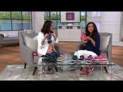 CLOUDSTEPPERS by Clarks Adjustable Sport Sandals - Brizo Cady on QVC