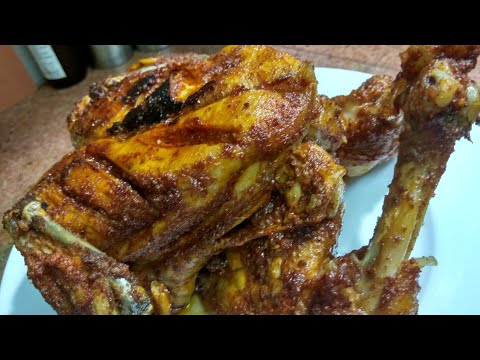 Crispy Spicy lemon Whole chicken fry recipe/Easy way to fry whole chicken at home Video