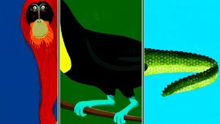 Kids and Babies learn Animals with "Animal Match Up" Game | Combine & Learn Animals Names