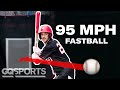 Can an Average Guy Hit a 95 MPH Fastball? | Above Average Joe | GQ Sports