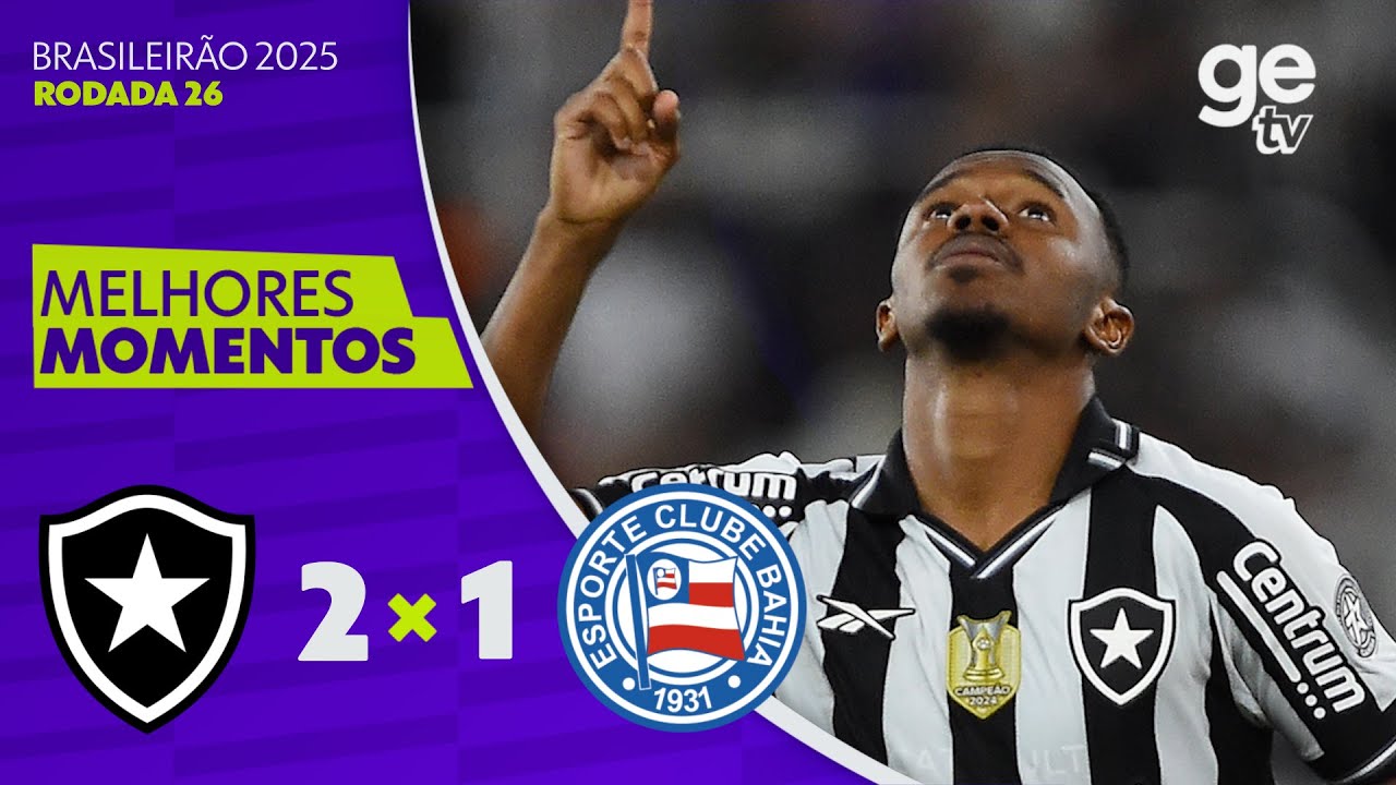 VÍDEO | Gols e melhores momentos da vitória do Botafogo sobre o Bahia por 2 a 1 no Nilton Santos VÍDEO | Gols e melhores momentos da vitória do Botafogo sobre o Bahia por 2 a 1 no Nilton Santos