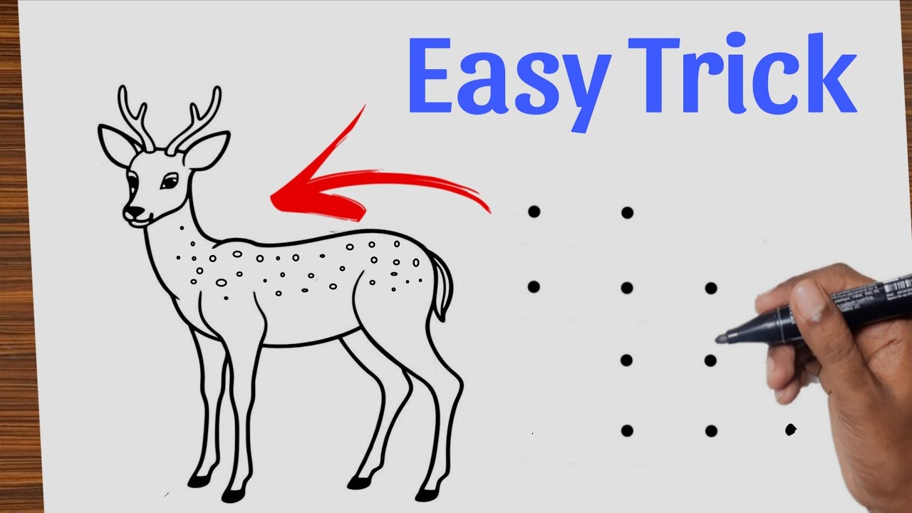 How to Draw a Deer Easily | Step-by-Step Drawing Tutorial for Beginners | Deer Drawing