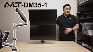Video thumbnail for Dual Stacking Gas Spring Monitor Arm - AVLT-DM35-1 | Setup Video by James Chia