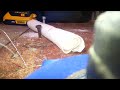 how to portion dry rawhide bone with M48 axe, aka see my hand? Then a better way 1