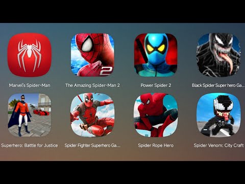 Marvel's Spider-Man,The Amazing Spider-Man 2,Power Spider 2,Black Spider ,Spider Venom City Craft