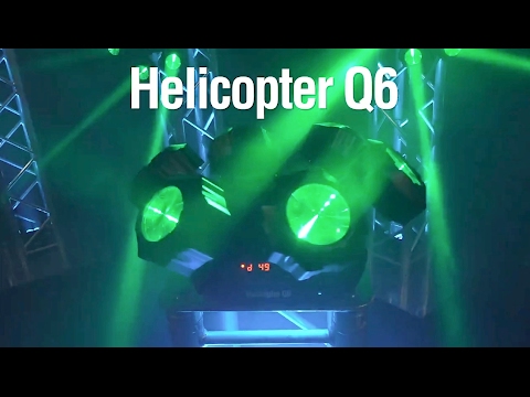 Chauvet DJ Helicopter Q6 Rotating Multi Effect Light with Beams, Strobe, and Laser