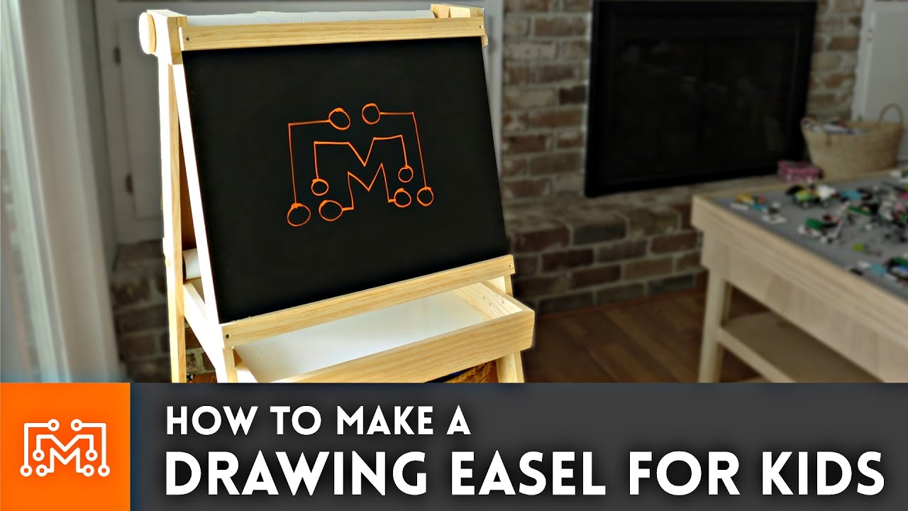 Watch video Drawing Easel for Kids (chalkboard, whiteboard, paper roll) // How-to | I Like To Make Stuff Now Drawing Easel for Kids (chalkboard, whiteboard, paper roll) // How-to | I Like To Make Stuff