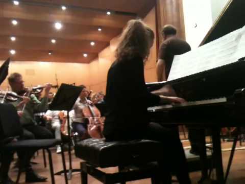 Rehearsal: 'Superstitious miniature' for piano and orchestra (music by A. Mihajlovic)