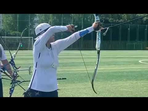 An San korean archery player shooting video . 🏹🎯