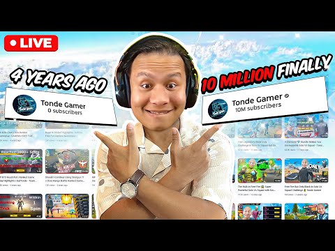 Finally 10 Million Subscribers 😱 Free Fire Special Live - Tonde Gamer