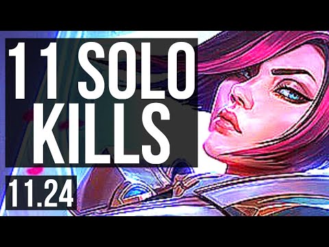FIORA vs YASUO (TOP) | 11 solo kills, 500+ games, 21/4/2, Dominating | EUW Challenger | 11.24