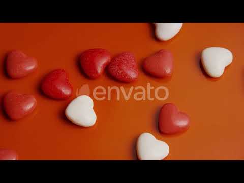 Rotating stock footage shot of Valentines decorations and candies - VALENTINES 0045 | Stock Foot...