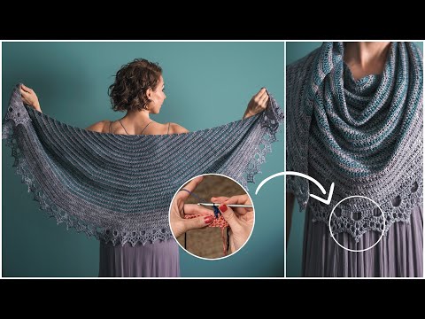 Pemberley - Jane Austen Inspired Crochet Shawl Pattern! Learn Spike Stitches