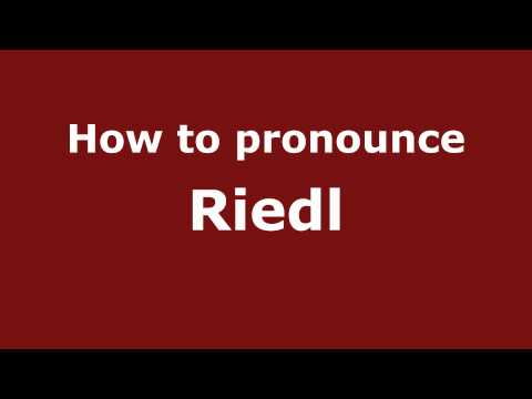 How to pronounce Riedl