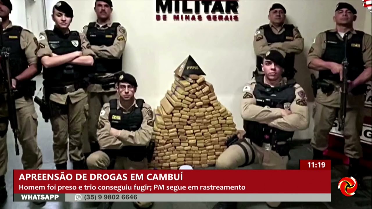 Mais de 200 pacotes de maconha são apreendidos em Cambuí