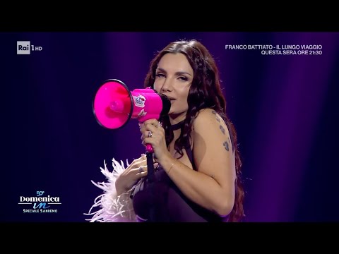 Elettra Lamborghini canta "Voilà" - Domenica In Speciale Sanremo 2026