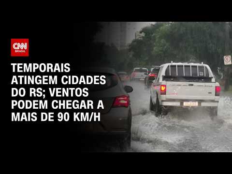 Temporais no RS: Vendaval causa estragos em 16 municípios gaúchos | AGORA CNN