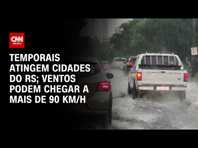 Temporais no RS: Vendaval causa estragos em 16 municípios gaúchos | AGORA CNN