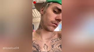 Justin Bieber shows his whole body tattoos