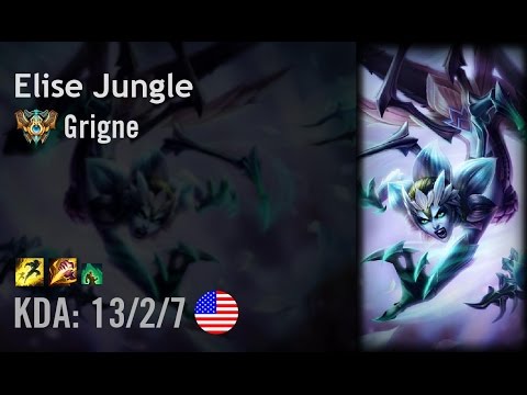 Elise Jungle vs Rek'Sai - Grigne - NA Challenger Patch 6.14