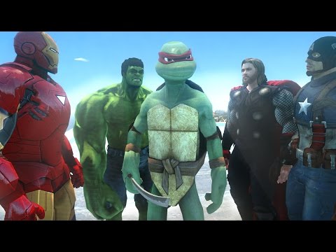 Raphael vs AVENGERS (Teenage Mutant Ninja Turtles) - EPIC BATTLE