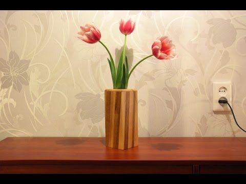 Brown decorative wooden vase, for restaurants, size: 10plus ...