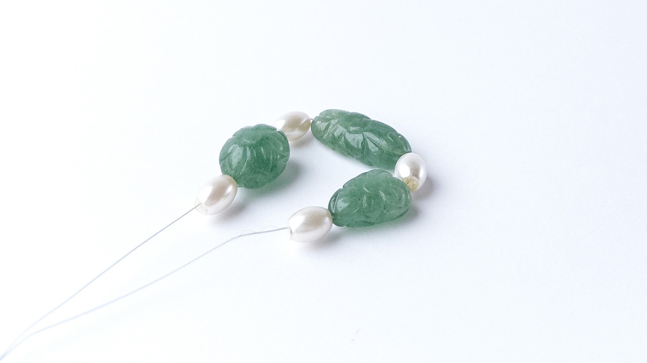 Green Strawberry Quartz & Shell Pearls | Carved Tumble | 10-13.7mm Bead Size | 7 Pieces video