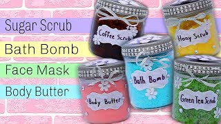 DIY Spa Bath &amp; Body Gift Set | Sugar Scrubs, Body Butter, Bath Mix &amp; More!