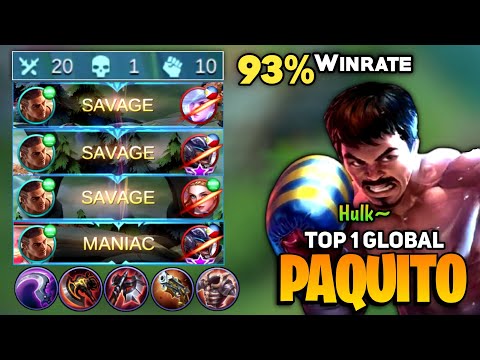3x SAVAGE in row! Paquito Best Build 2021 [ Top 1 Global Paquito Gameplay ] By Hulk - Mobile Legends