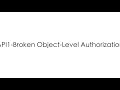 API1 Broken Object Level Authorization