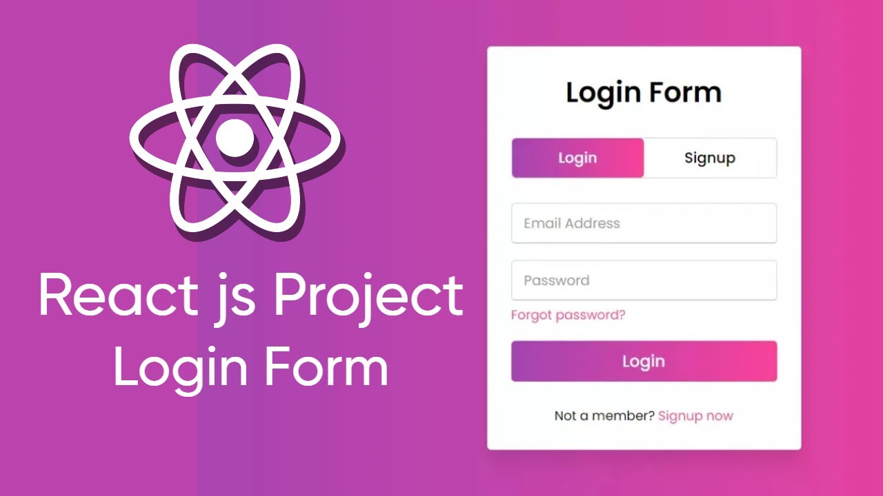 ReactJS Project Tutorial Part 13 - Login and Registration Form | Create Login Form with Reactjs