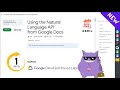 Using The Natural Language API From Google Docs 2025 GSP126 Qwiklabs Solution