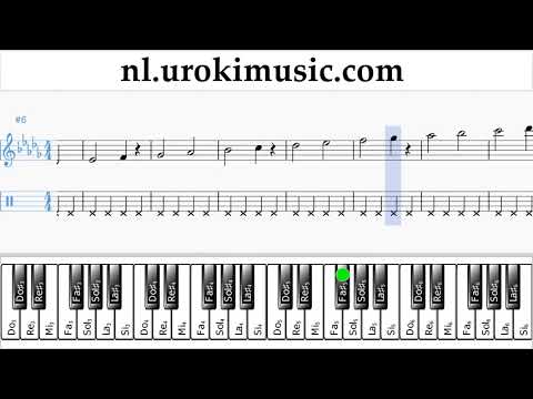 Piano Leren Spelen (rechter hand) Ozuna - Dile Que Tu Me Quieres Tablatura Deel#1 oefeningen um-i799